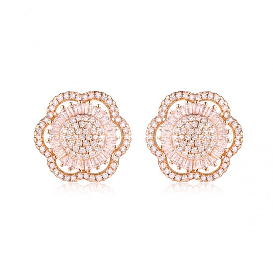 Silver sunflower earring