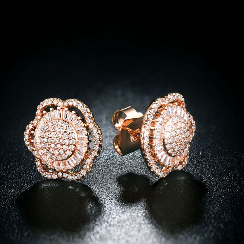 Silver sunflower earring