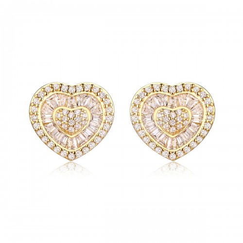 Silver heart earring