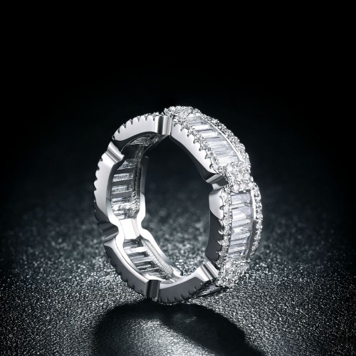 silver ring full stone